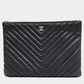 Chanel Black Medium Chevron Clutch